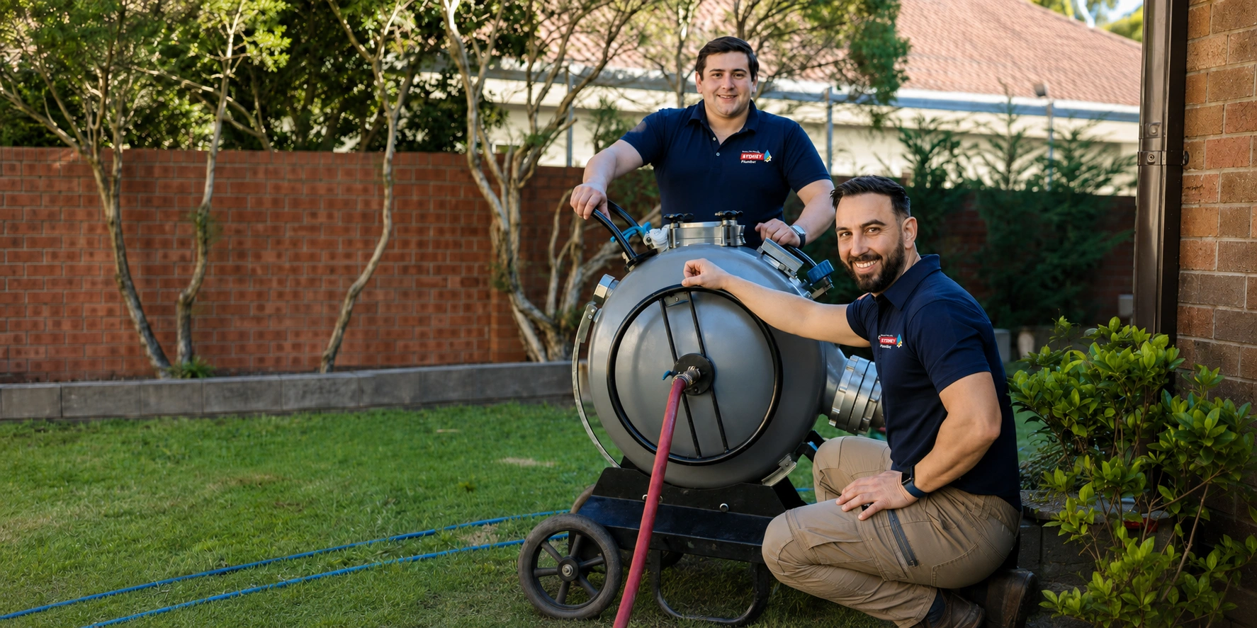 Sydney Plumber team clearing a blocked kitchen drain